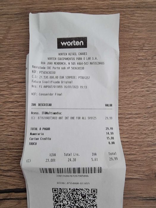 Antena de TV para Interior