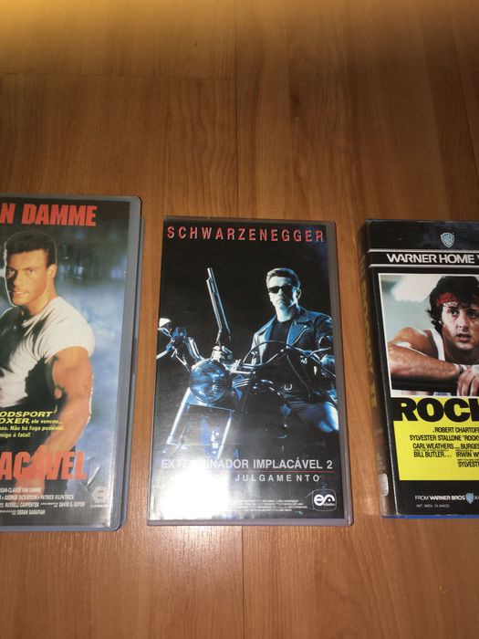 Filmes VHS anos 90 originais Van Damme, estallone, schwarzenegger