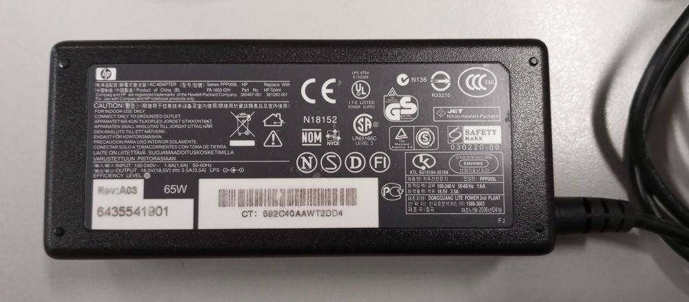 Carregador para portátil HP PA-1650-02H