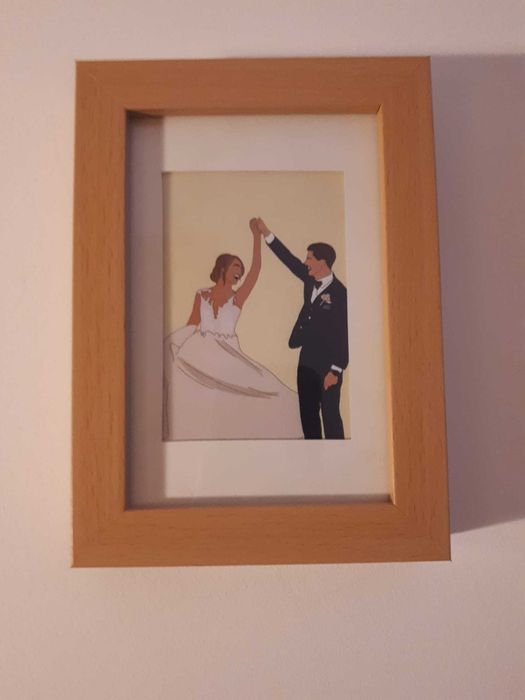 Quadro Personalizado com retrato Cartoon, ideal para prenda