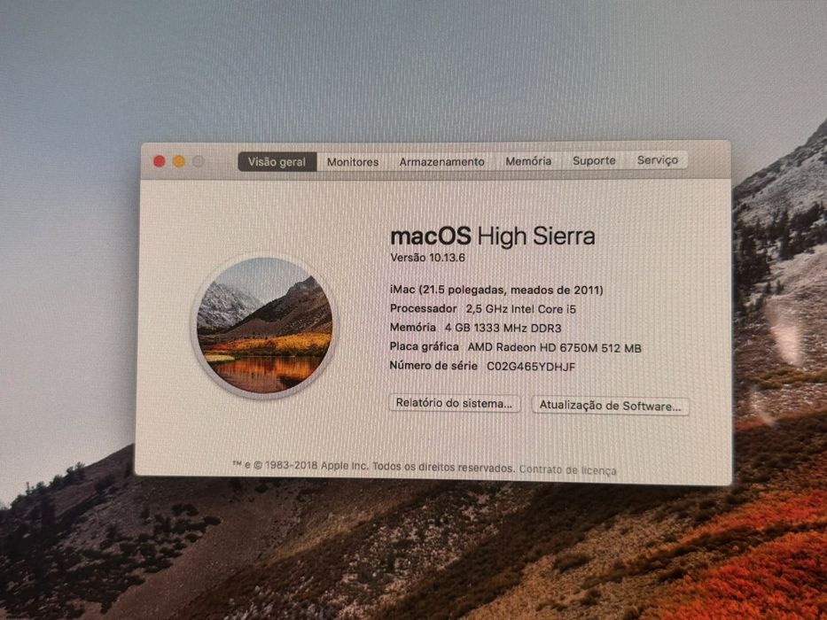 iMac 21.5" meados 2011 + teclado