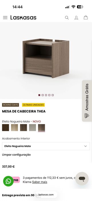 Cama, mesas de cabeceira Laskasas