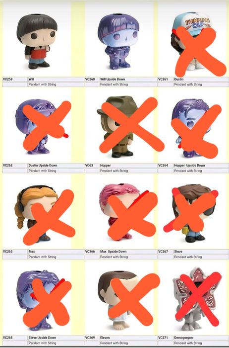 Bonecos Funko Pop Stranger Things Kinder Joy