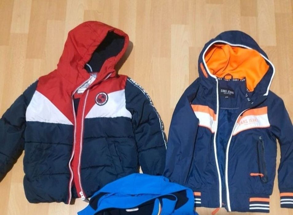 2 kurtki dziecięce, Mountain Trails, Cars Jeans, wodoszczelne