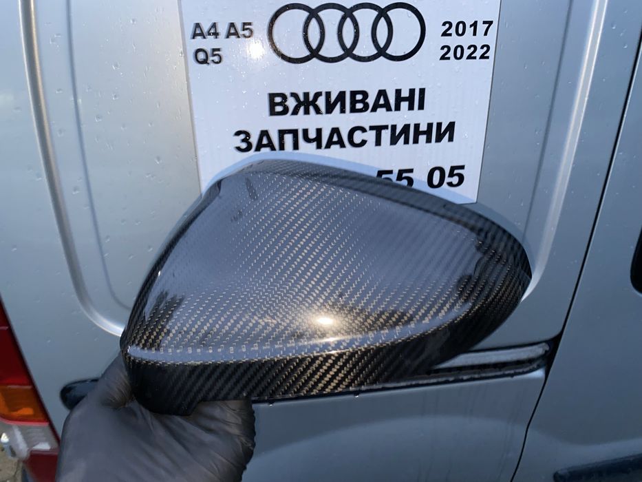 Накладка на дзеркало carbon карбон audi a4 a5 s4 s5 b9 f5 8w rs4 rs5