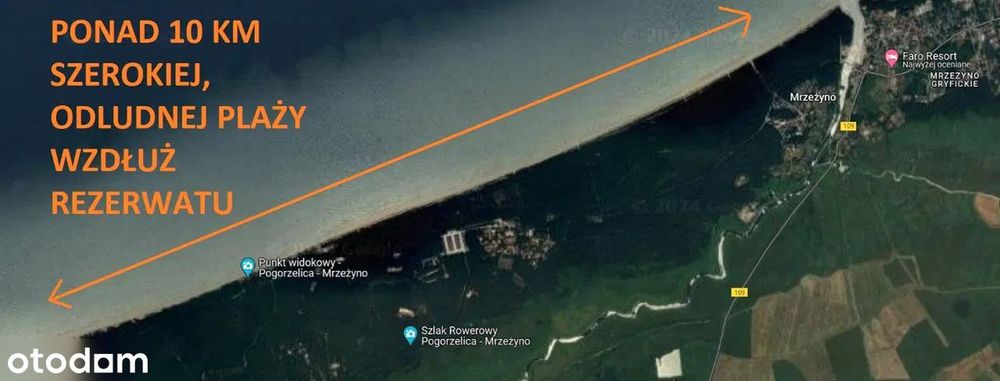 Mrzeżyno | 1200 m² | 500 m od plaży | BŁĘKITNA FLAGA