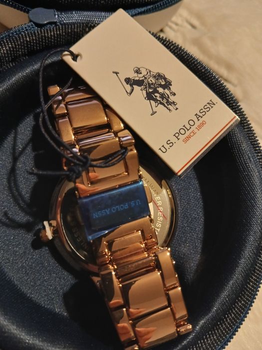 męski zegarek  złoty U.S.POLO ASSN nowy