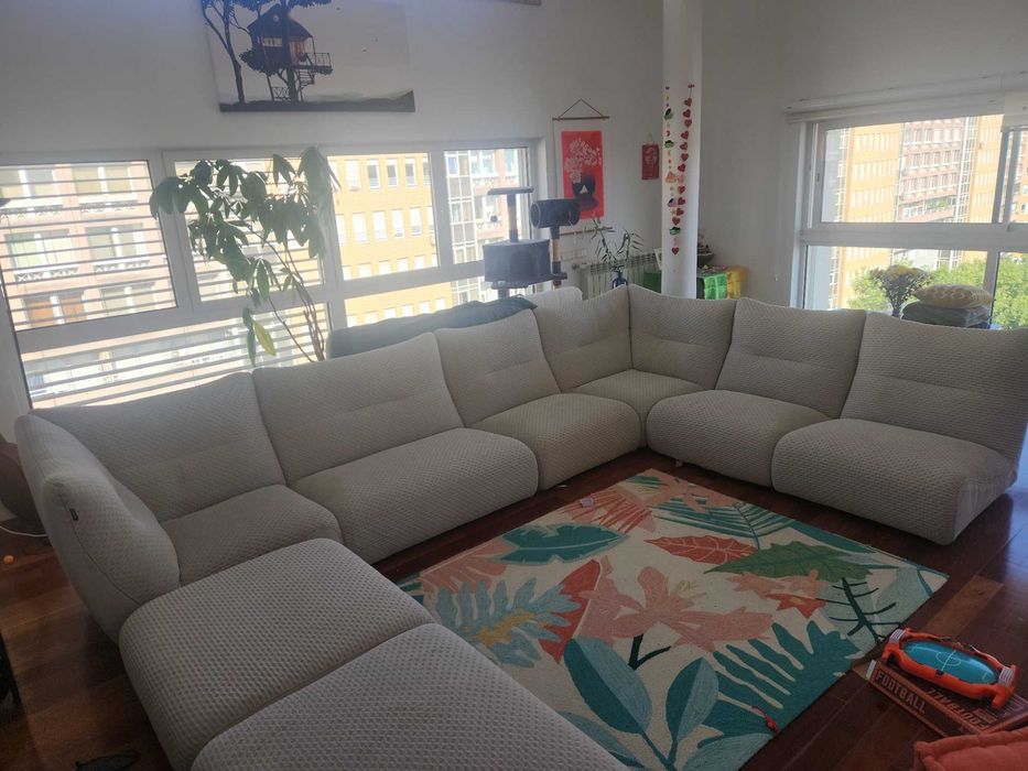 Sofá 8 peças Roche Bobois "Temps Calme" cinzento