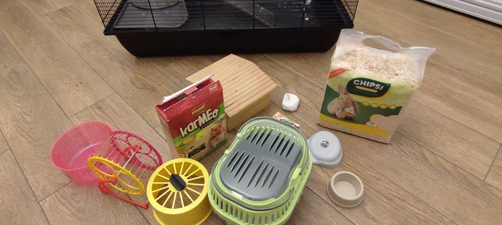 Klatka dla chomika z  dodatkami