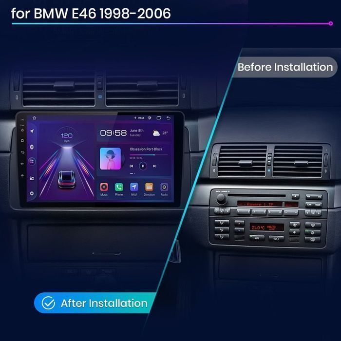 BMW E46 / M3 – Radio Android 9” CarPlay
