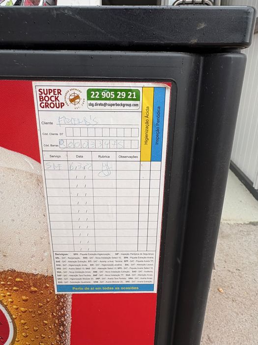 Máquina de finos Super Bock