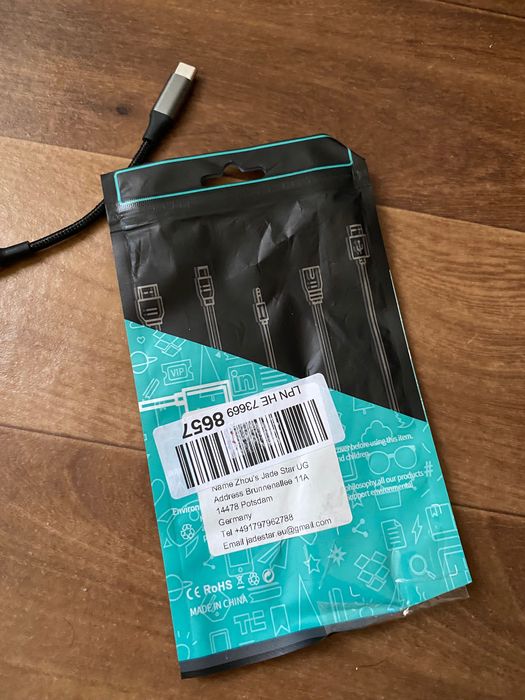 Перехідник для навушників Адаптер
USB C to 3.5 mm