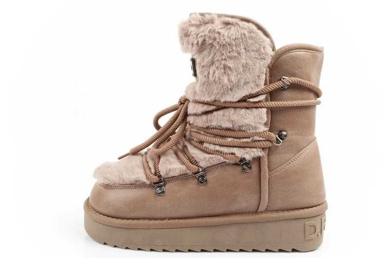 D.Franklin śniegowce damskie zimowe futerko ocieplane wysokie r. 36-41