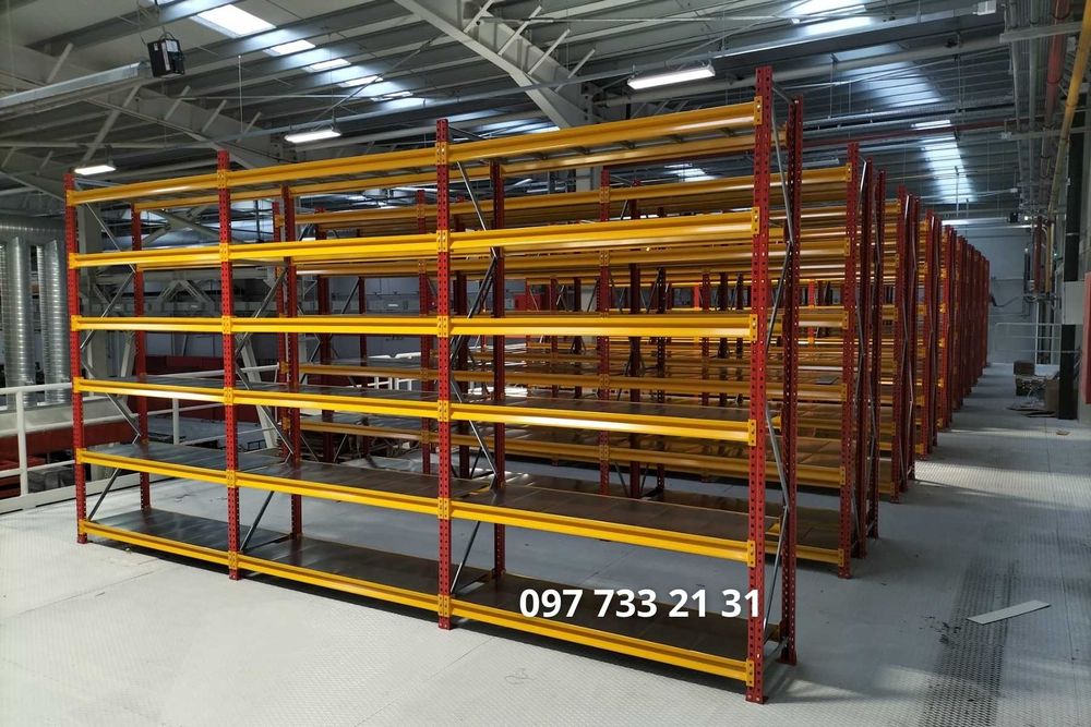 Посилені СТЕЛАЖИ для складу, магазину, сто, виробництва. Метал 2 мм