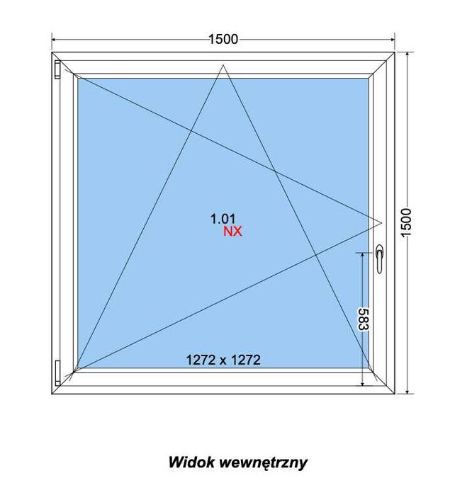 Okno PCV 1500x1500mm, RU, dolnośląskie, cała Polska! Dowieziemy, zamontujemy!