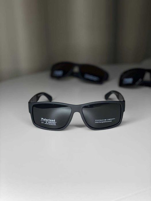 Сонцезахисні СТИЛЬНІ чоловічі окуляри PORSCHE лінза полікарбонат Polarized з ЗАХИСТОМ від ультрафіолету захист UV400 захисні чорні окуляри від сонця