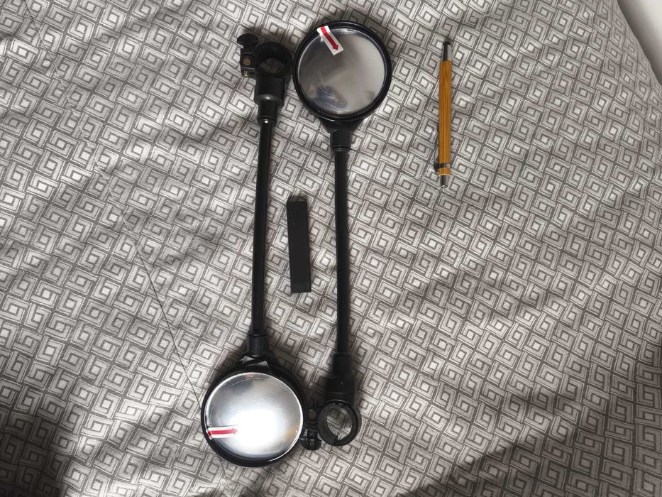 Espelhos circulares compridos para bicicleta