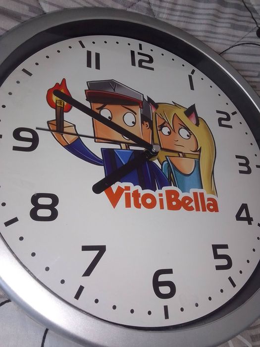 Zegar ścienny dla dzieci Vito i Bella Minecraft