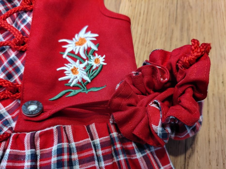 Sukienka bawarska ludowa dirndl 86-104 dla dziewczynki oktoberfest
