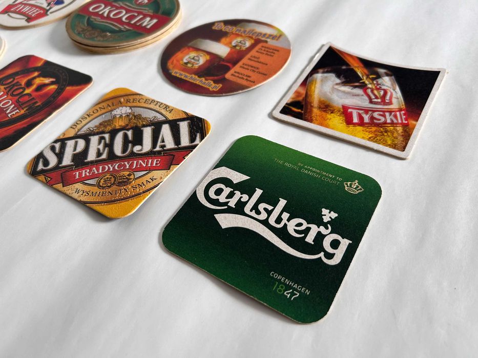 Podkładki pod piwo – Różne marki piwne Podstawka Wafle Browar Kapsel