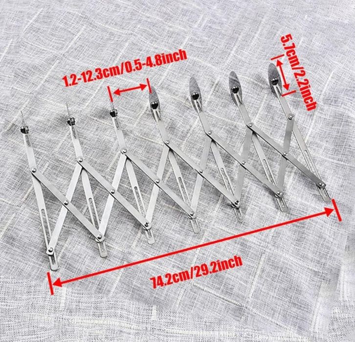 Kavolet Nóż do pizzy ciast ze stali nierdzewnej, 7-kołowy wielofunkcyj
