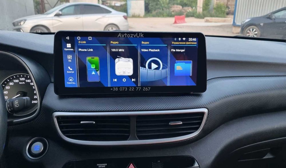 Магнитола TUCSON Hyundai IX35 Tesla Туксон Дисплей CarPlay Android 15