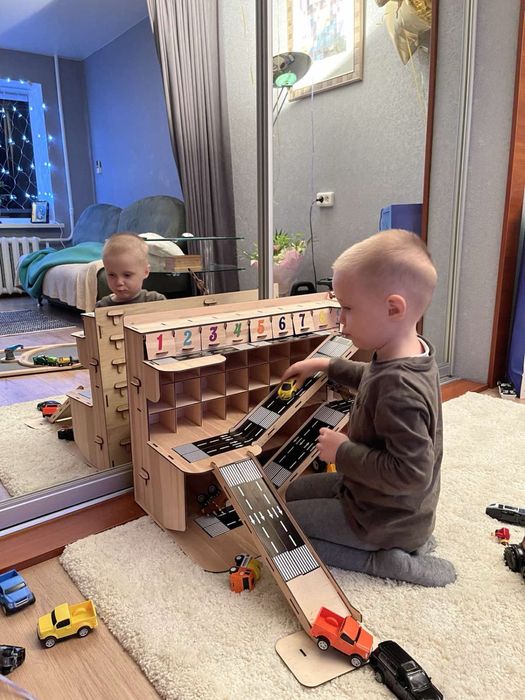 Детская гараж-парковка, дитячий паркінг, гараж, kinsmart