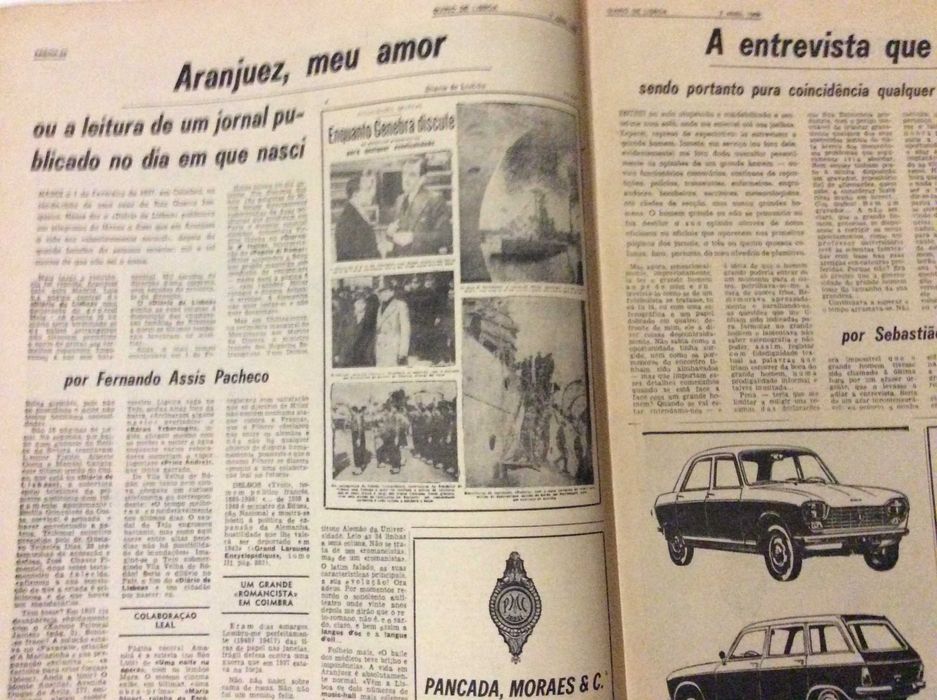 Jornal. Diário de Lisboa. Segunda, 7 de Abril de 1969 - 48.º anivers.