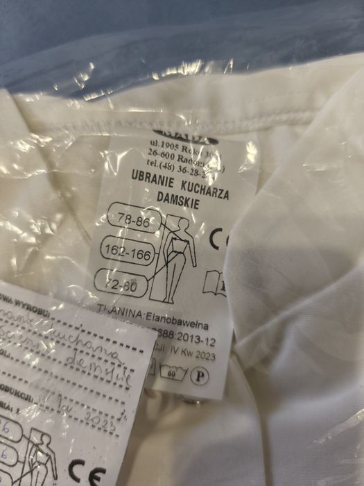 Ubranie kucharskie damskie