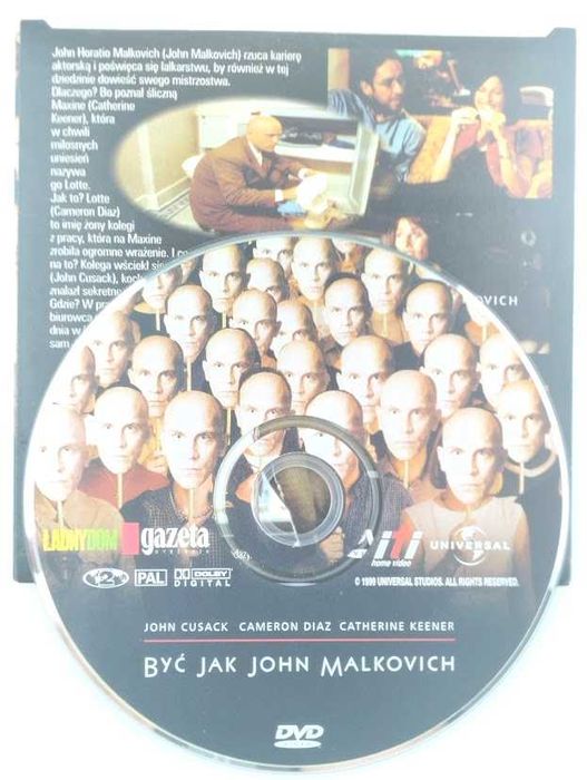 Być jak John Malkovich film DVD