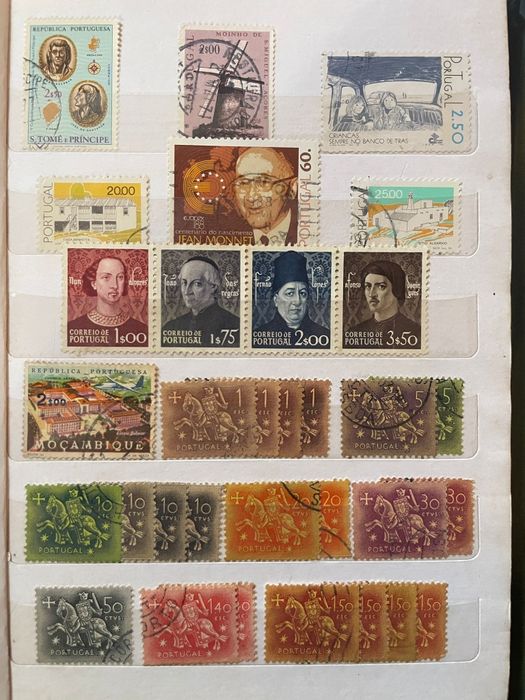 Coleção de selos raros Portugueses