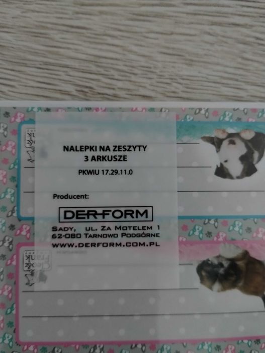 nalepki, naklejki na zeszyty 24 sztuki Nowe