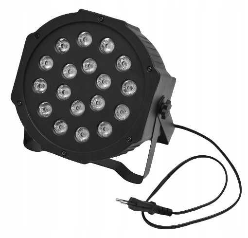 Reflektor Kolorofon Led Disco Stroboskop 18 X 3W