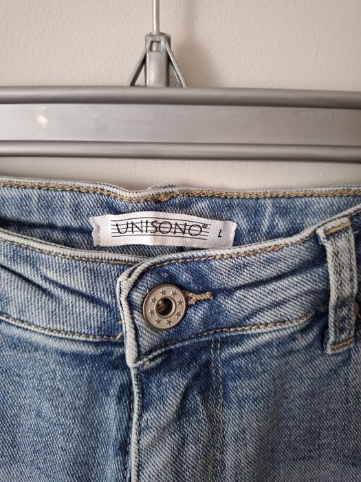 Spodnie unisono przetarcia wyższy stan okazja