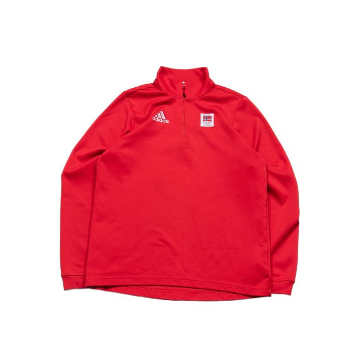 Vintage Adidas Norway Olympic Team 2005 Half-Zip bluza sportowa M