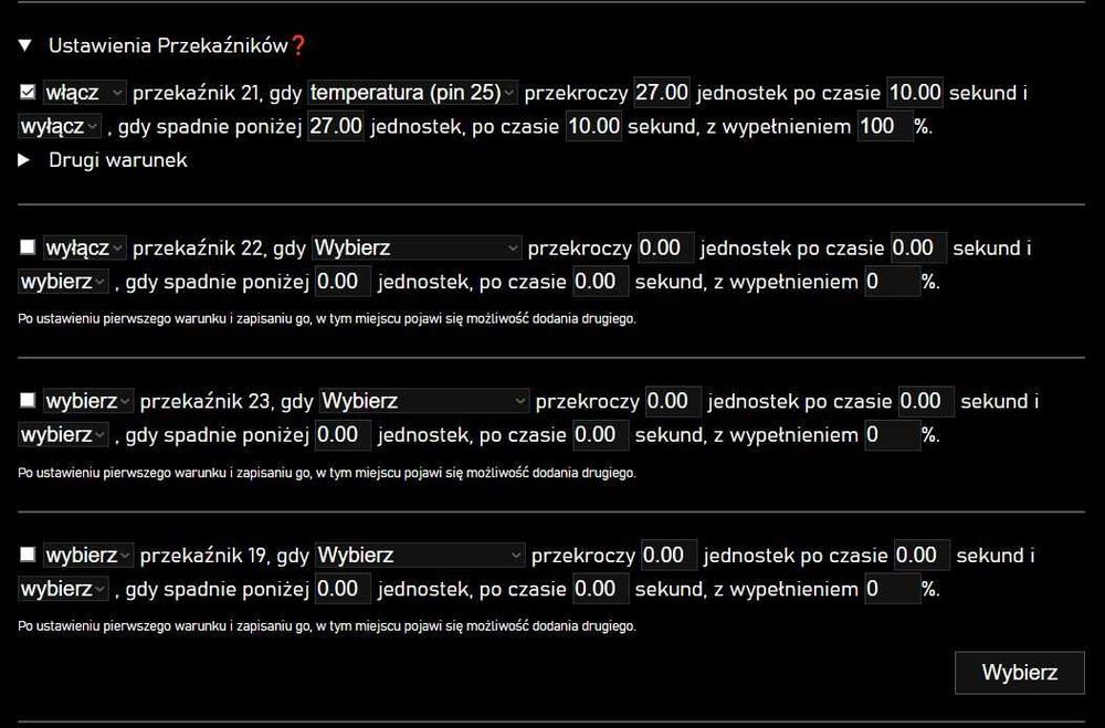Sterownik uniwersalny ustawiany przez Wi-Fi