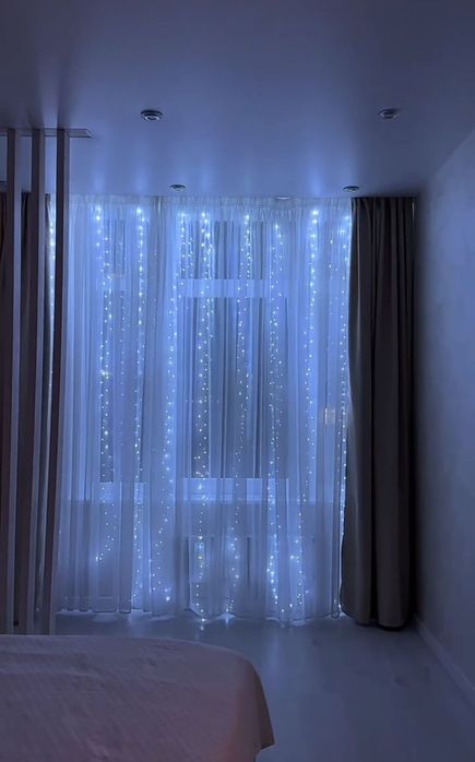 Гірлянда-штора 3х3 м Хвойна лапа світлодіодна 600 LED білий. Гирлянда