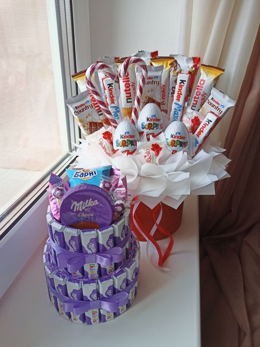 Букет из конфет  подарок вкусный букет съедобный букет солодкий бокс