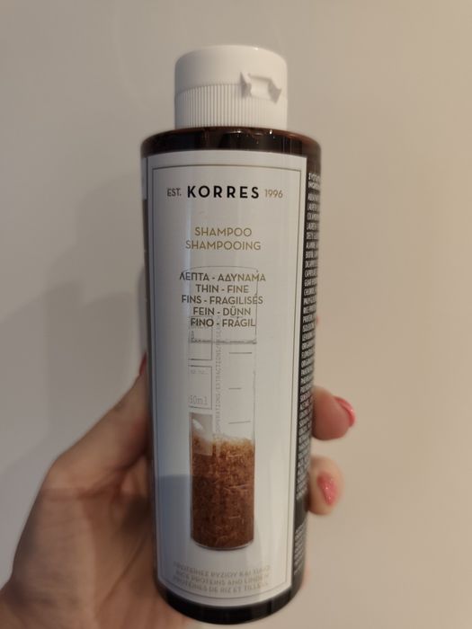 Korres szampon do włosów cienkich 250ml 
Nawilżający żel do mycia