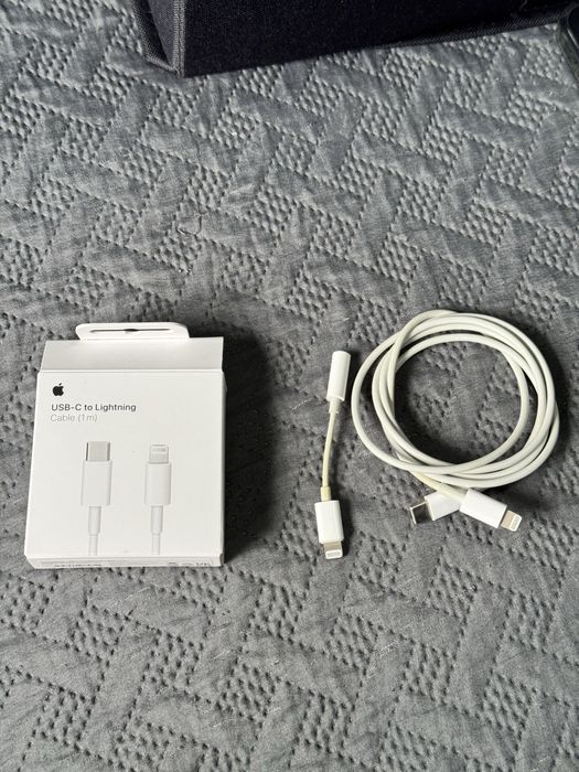 Cabo Apple usb-c para lightning e adaptador lightning-jack 3,5mm