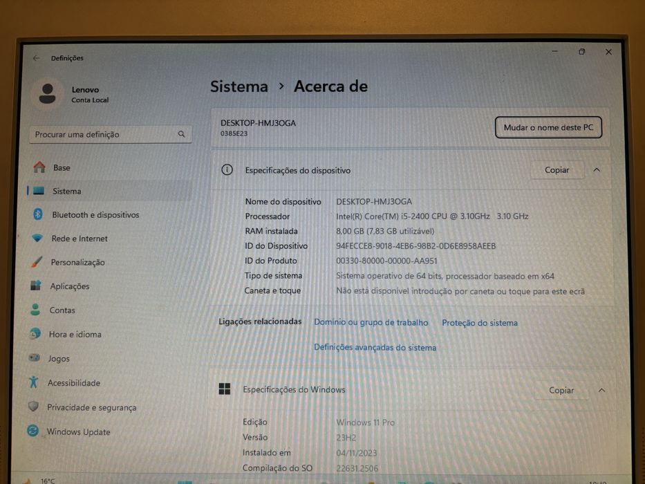 Computador Lenovo desktop M8164751022905731123