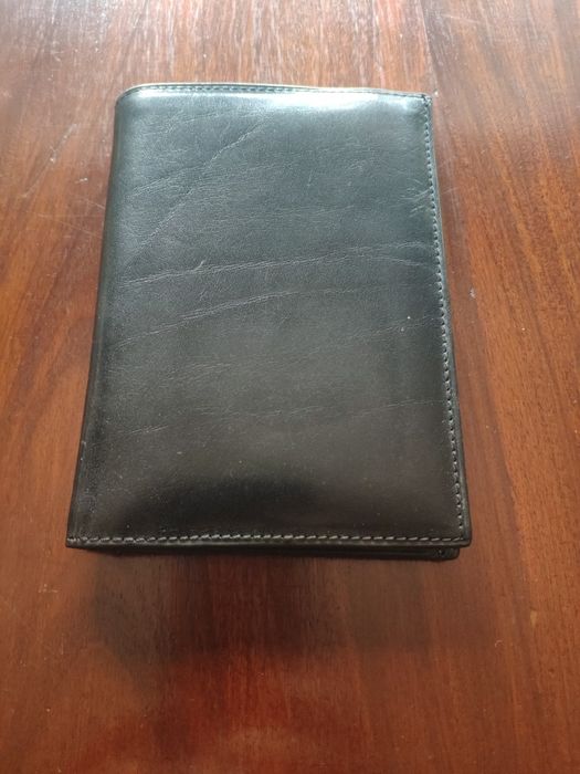 Carteira de homem em pele preta (novo)