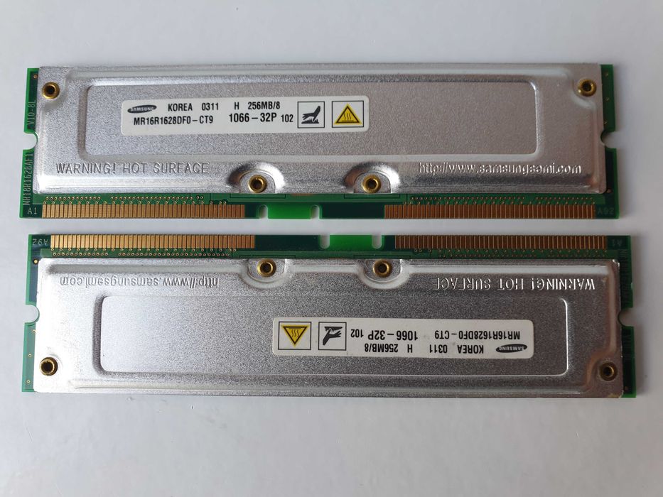 Samsung RDRAM MR16R1628DF0-CT9  Rambus 256MB PC1066