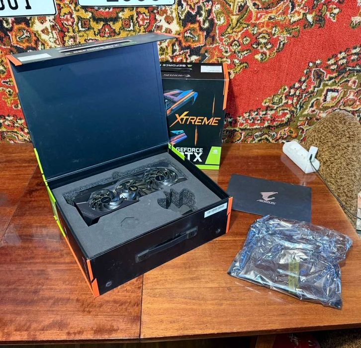 2шт! Видеокарты nvidia rtx 3090 24gb Aorus Xtreme Gigabyte