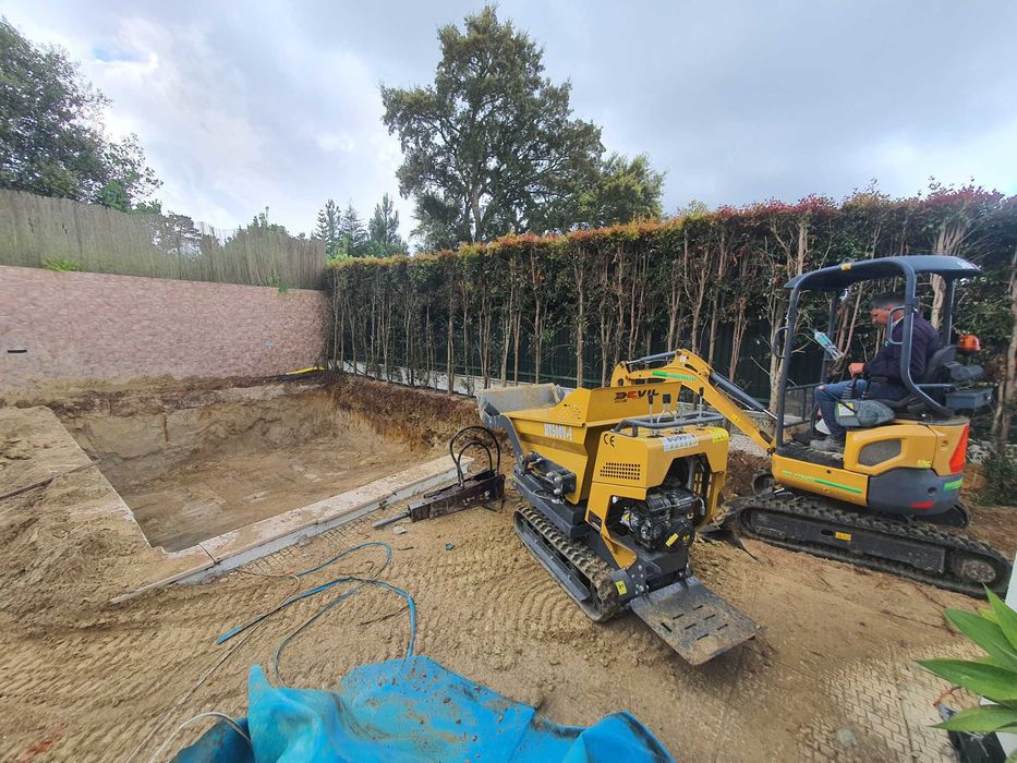 Minidumper, 500kg de carga, elevação e pá