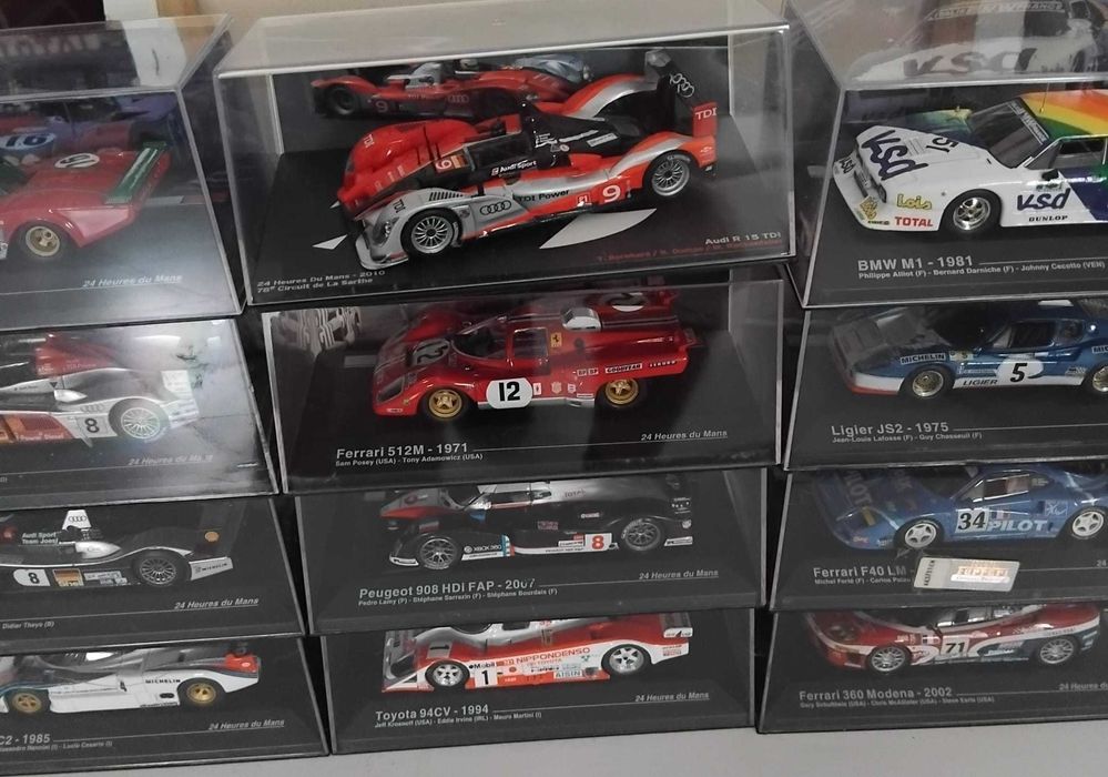 Le Mans, Ferrari, Alpine, Lotus, Venturi... 25€/un.   Vendo miniaturas da minha coleção.