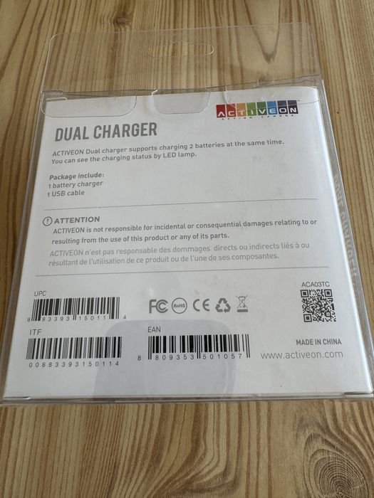 Ładowarka do baterii Activeon/GoPro