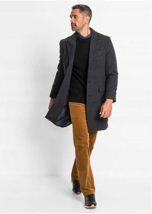 PŁASZCZ MĘSKI STALOWY dla dużego Pana- roz. 66\3XL marki B.P.C