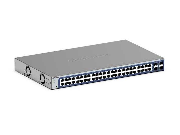GS748T v4 48-Port Gbit  Switch & 2 Copper and 2 Copper/SFP Combo Ports