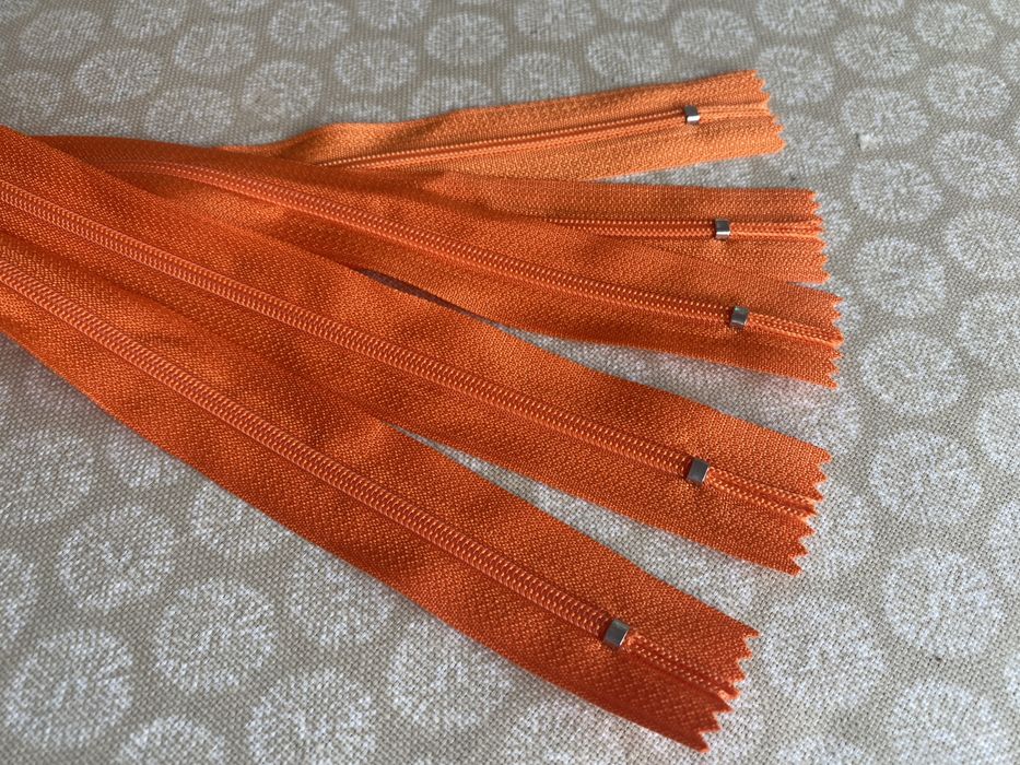 Fechos eclair cor de laranja